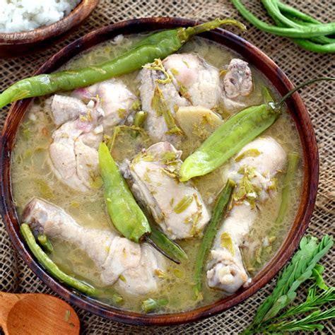 Sinampalukang Manok (Chicken in Tamarind Soup) .